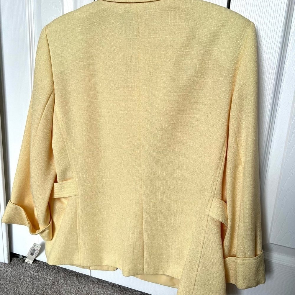 Butter Yellow women’s vintage lined blazer by Preston and York size 18 - Picture 5 of 9